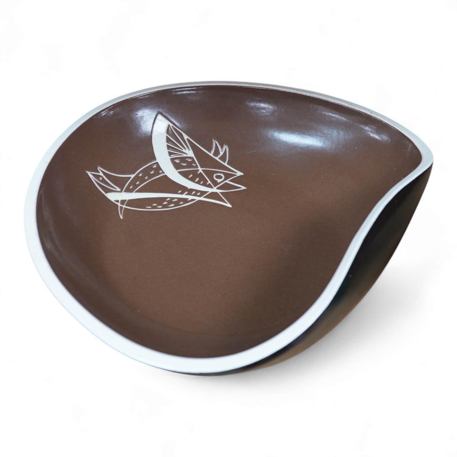 A Royal Lancastrian bowl with stylised decoration, 32cm wide